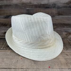 JFH Headwear Mens Fedora Striped Hat Size L/XL